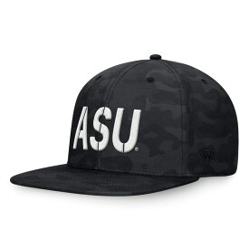 トップ・オブ・ザ・ワールド メンズ 帽子 アクセサリー Arizona State Sun Devils Top of the World OHT Military Appreciation Troop Snapback Hat Black