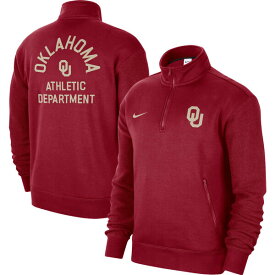 ナイキ メンズ ジャケット＆ブルゾン アウター Oklahoma Sooners Nike Campus Athletic Department QuarterZip Sweatshirt Crimson