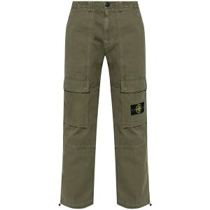 �X�g�[���A�C�����h �����Y �J�W���A���p���c �{�g���X Cotton cargo trousers Green