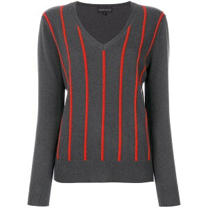 �J�V�~�A �C�� ���u ���f�B�[�X �j�b�g&�Z�[�^�[ �A�E�^�[ Sanem striped jumper Grey