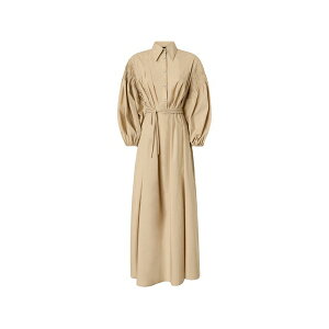 �s���R ���f�B�[�X �����s�[�X �g�b�v�X Balloon-sleeve embroidered maxi dress Neutrals