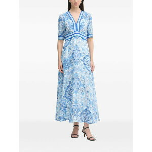 �w�C���{�u ���f�B�[�X �����s�[�X �g�b�v�X Ginevra tile-print v-neck maxi dress White