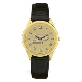 ジャーディン メンズ 腕時計 アクセサリー Purdue Boilermakers Medallion Black Leather Wristwatch -