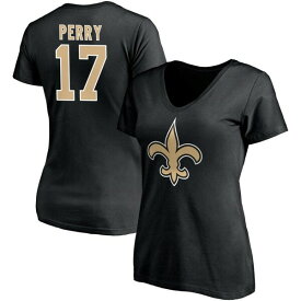 ファナティクス レディース Tシャツ トップス New Orleans Saints Fanatics Branded Women's Team Authentic Personalized Name & Number VNeck TShirt Perry,A.T.-17