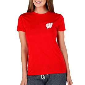 コンセプトスポーツ レディース Tシャツ トップス Wisconsin Badgers Concepts Sport Women's Marathon Knit TShirt Red