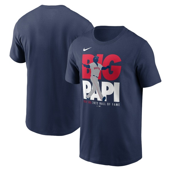 正規 トップス Tシャツ メンズ ナイキ David - TShirt Essential Fame of Hall 2022 Nike Sox Red Boston Ortiz Tシャツ・カットソー