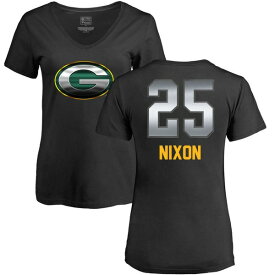 ファナティクス レディース Tシャツ トップス Green Bay Packers NFL Pro Line by Fanatics Branded Women's Personalized Midnight Mascot TShirt Nixon,Keisean-25