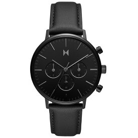 エムブイエムティー メンズ 腕時計 アクセサリー Men's Quartz Legacy Leather Black Watch 42mm Black