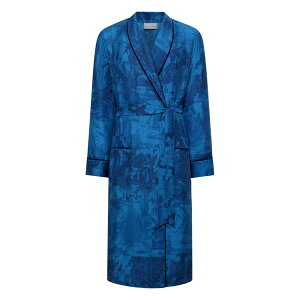 �s�G�[�������C�E�}�V�A �����Y �R�[�g �A�E�^�[ All-over print shawl-collar coat Blue