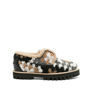 �� �V�� ���f�B�[�X �X���b�|���E���[�t�@�[ �V���[�Y Yacht shearling-lining felted loafers Black