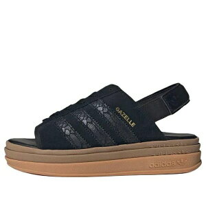 adidas �A�f�B�_�X ���f�B�[�X �X�j�[�J�[ �y(WMNS) adidas Gazelle Bold Sandals 'Core Black Snakeskin' HQ4688�z �T�C�Y US_W_10