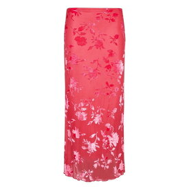 【送料無料】 アイソウイットファースト レディース スカート ボトムス Floral Mesh Midi Skirt PINK FLOCK