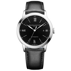 ボーム＆メルシエ メンズ 腕時計 アクセサリー Men's Swiss Automatic Classima Black Leather Strap Watch 42mm Black