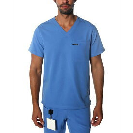 メンバーズオンリー メンズ Tシャツ トップス Men's Brighton 3-Pocket Scrub Top Ceil blue
