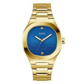 ゲス メンズ 腕時計 アクセサリー Men's Analog Gold-Tone Stainless Steel Watch 42mm Gold-Tone