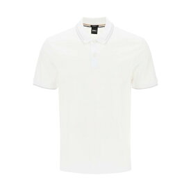 ヒューゴボス メンズ ポロシャツ トップス Phillipson Slim Fit Polo Shirt WHITE (White)
