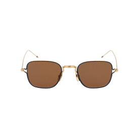 トムブラウン メンズ サングラス・アイウェア アクセサリー Tb-116 Sunglasses WHITE GOLD - NAVY W/ DARK BROWN