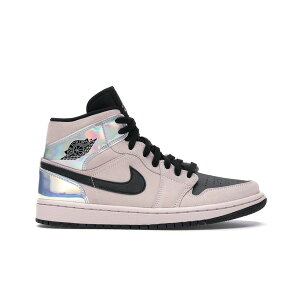 Jordan �W���[�_�� ���f�B�[�X �X�j�[�J�[ �yJordan 1 Mid Dirty Powder Iridescent (Women's)�z �T�C�Y US_W_12 Barely Rose/Black-Black-Multi-Color