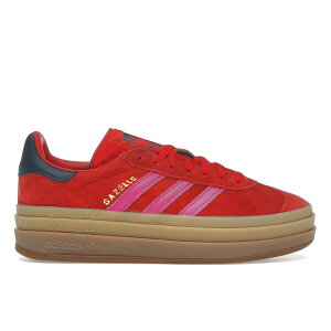adidas �A�f�B�_�X ���f�B�[�X �X�j�[�J�[ �yadidas Gazelle Bold Red Semi Lucid Fuchsia (Women's)�z �T�C�Y US_8(25.0cm) Red/Semi Lucid Fuchsia/Night Indigo