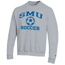 チャンピオン メンズ パーカー・スウェットシャツ アウター SMU Mustangs Champion Soccer Icon Powerblend Pullover Sweatshirt Heather Gray