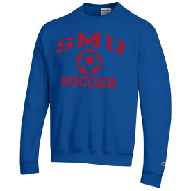 チャンピオン メンズ パーカー・スウェットシャツ アウター SMU Mustangs Champion Soccer Icon Powerblend Pullover Sweatshirt Royal