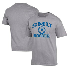 チャンピオン メンズ Tシャツ トップス SMU Mustangs Champion Soccer Icon TShirt Gray