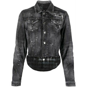 �f�B�[�X�N�G�A�[�h ���f�B�[�X �W���P�b�g���u���]�� �A�E�^�[ Distressed-effect denim jacket Black