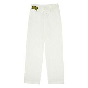 �}���^���}���W�F�� ���f�B�[�X �J�W���A���p���c �{�g���X Asymmetric-fastening tailored trousers White