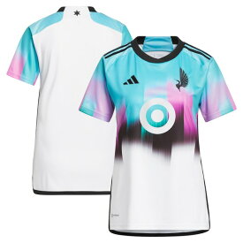 アディダス レディース ユニフォーム トップス Minnesota United FC adidas Women's 2023 The Northern Lights Kit Replica Jersey White