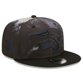 ニューエラ メンズ 帽子 アクセサリー New England Patriots New Era Ink Dye 2022 Sideline 9FIFTY Snapback Hat Black