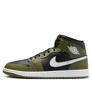 Air Jordan �W���[�_�� �����Y �X�j�[�J�[ �yAir Jordan 1 Mid 'Black Medium Olive' DQ8426-092�z �T�C�Y US_7.5(25.5cm)