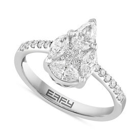 エフィー コレクション メンズ リング アクセサリー EFFY&reg; Diamond Pear Shaped Cluster Engagement Ring (1-1/5 ct. t.w.) in 14k White Gold White Gold
