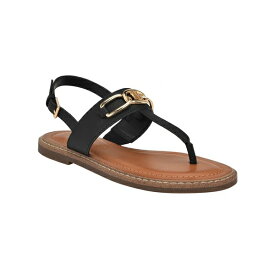 トミー ヒルフィガー レディース サンダル シューズ Women's Brontina Flat Thong Sandals with Hardware Black