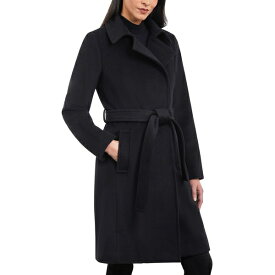 マイケルコース レディース ジャケット＆ブルゾン アウター Women's Wool Blend Belted Wrap Coat Black
