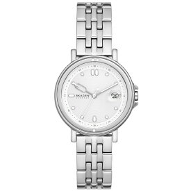 スカーゲン レディース 腕時計 アクセサリー Women's Signatur Sport Lille Three Hand Date Silver-Tone Stainless Steel Watch 34mm Silver-Tone