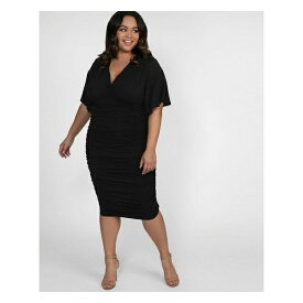 キヨナ レディース ワンピース トップス Women's Plus Size Rumor Ruched Dress Black noir