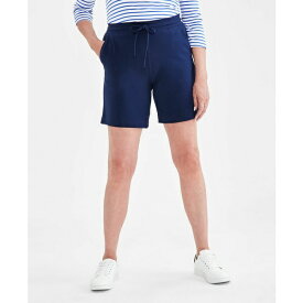 スタイルアンドコー レディース カジュアルパンツ ボトムス Women's Mid Rise Sweatpant Shorts, Created for Macy's Industrial Blue
