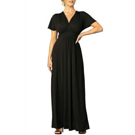 キヨナ レディース ワンピース トップス Women's Vienna Kimono Sleeve Long Maxi Dress Black noir