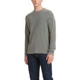 リーバイス メンズ シャツ トップス Men's Waffle Knit Thermal Long Sleeve T-Shirt Chisel Gray