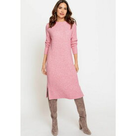 オルセン レディース ワンピース トップス Long Sleeve Rib Knit Sweater Dress Pink icing
