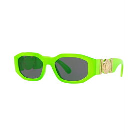 ヴェルサーチ レディース サングラス＆アイウェア アクセサリー Biggie Unisex Sunglasses, VE4361 Biggie GREEN FLUO/GREY