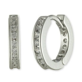 ジバンシー レディース ピアス＆イヤリング アクセサリー Pav&eacute; Small Huggie Hoop Earrings, .4" Silver