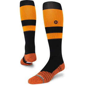 スタンス レディース 靴下 アンダーウェア Stance Adult Stripe On-Field Baseball Socks Orange Black