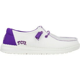 ヘイデュード レディース スニーカー シューズ Hey Dude Women's Wendy TCU Horned Frogs Shoes Purple