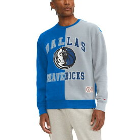 トミーヒルフィガー メンズ パーカー・スウェットシャツ アウター Dallas Mavericks Tommy Jeans Keith Split Pullover Sweatshirt Royal/Gray
