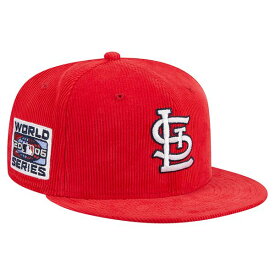 ニューエラ メンズ 帽子 アクセサリー St. Louis Cardinals New Era Throwback Corduroy 59FIFTY Fitted Hat Red