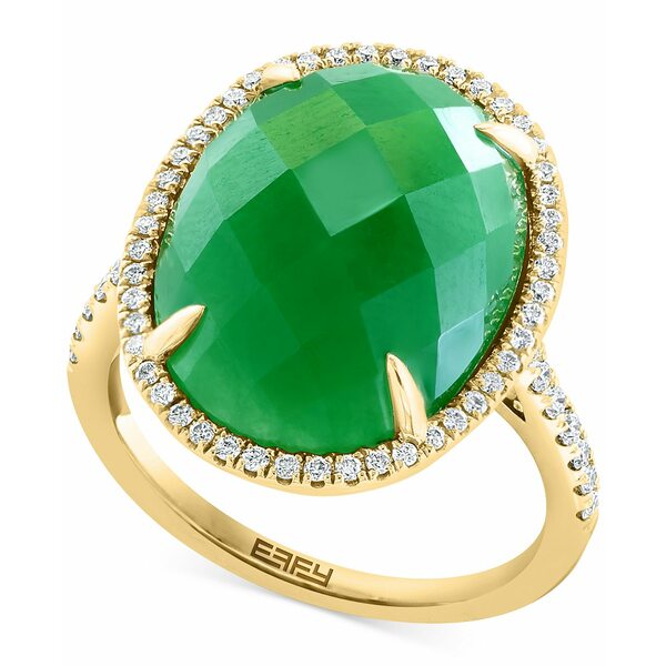 エフィー コレクション レディース リング アクセサリー EFFYreg; Jade  Diamond (1 ct. Halo Ring in 14k Gold 14K Yellow Gold