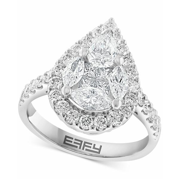 大好評ですエフィー コレクション レディース リング アクセサリー EFFYreg; Diamond Multi-Shape Teardrop Cluster Ring (2 ct. in 18k White Gold White Gold