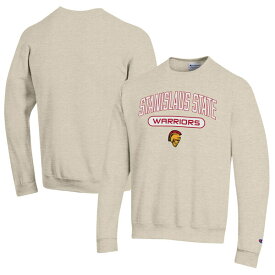 チャンピオン メンズ パーカー・スウェットシャツ アウター Cal State Stanislaus Warriors Champion Eco Powerblend Crewneck Sweatshirt Heathered Oatmeal