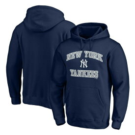 ファナティクス メンズ パーカー・スウェットシャツ アウター New York Yankees Fanatics Branded Heart & Soul Pullover Hoodie Navy